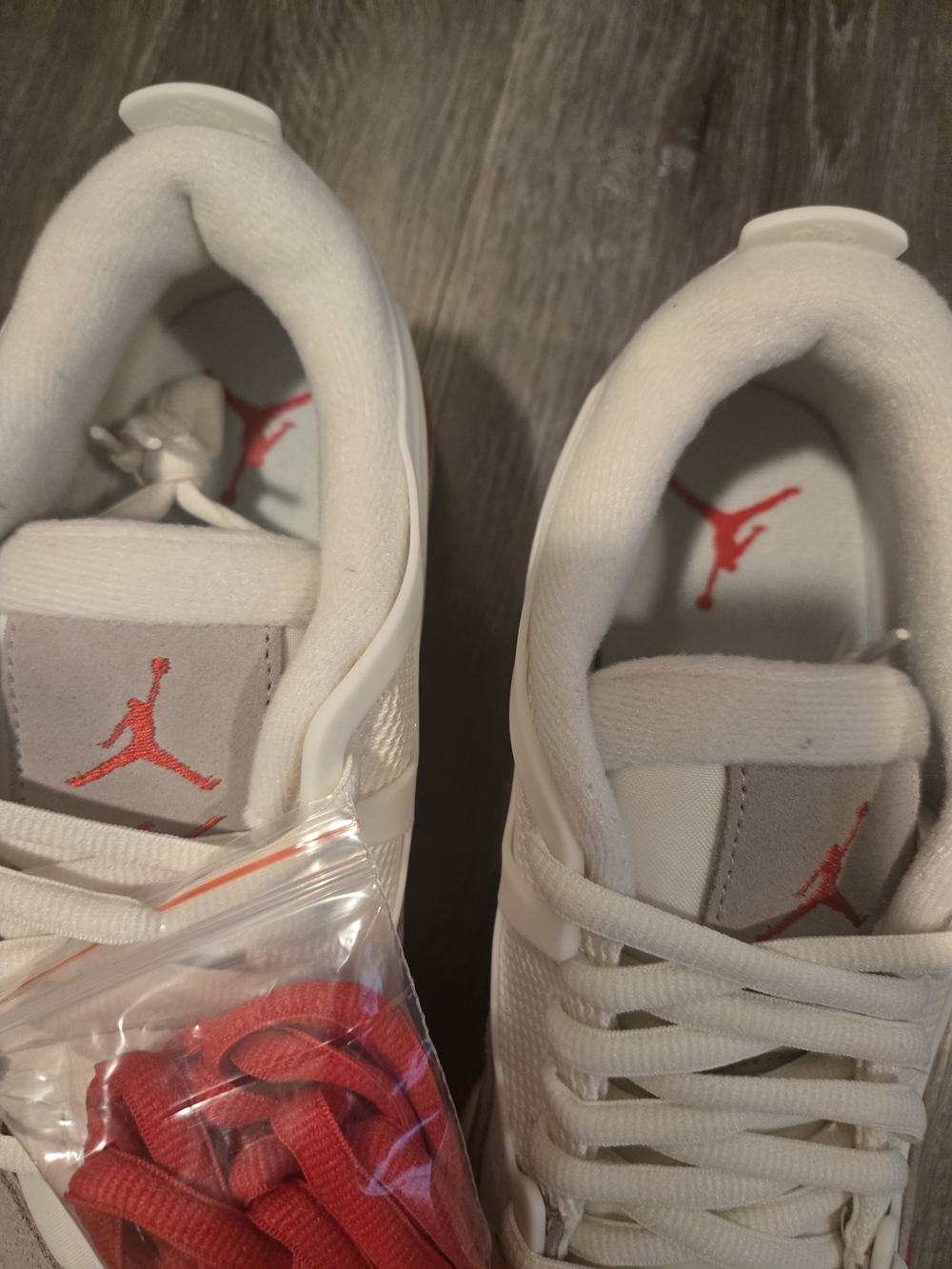 Air Jordan 4 RM  Sail/Fire Red/Grey Men's 13 HF6126 100. New - Picture 4 of 8